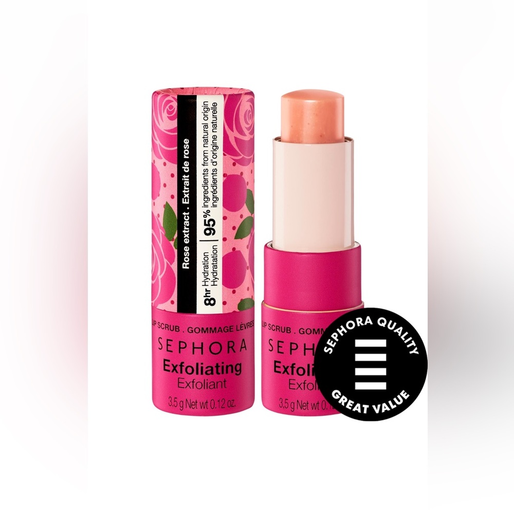 🌸SEPHORA COLLECTION Exfoliating Lip Scrub in Rose Full Size 3.5 g